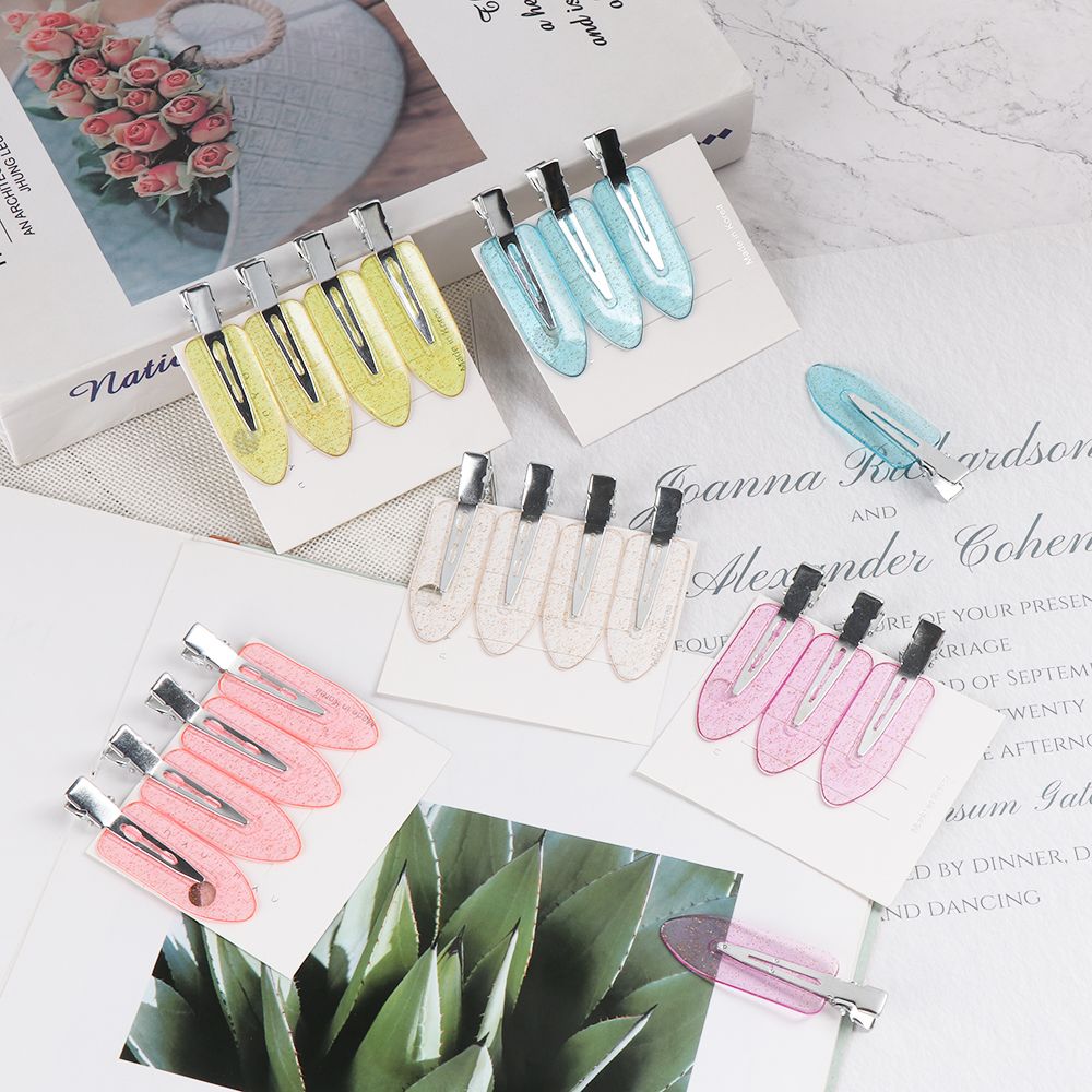 Hairdressing Candy Color Fixed hair No Mark No Bend Barrettes No Crease Hairpin Bang Clip Seamless Hair Clips