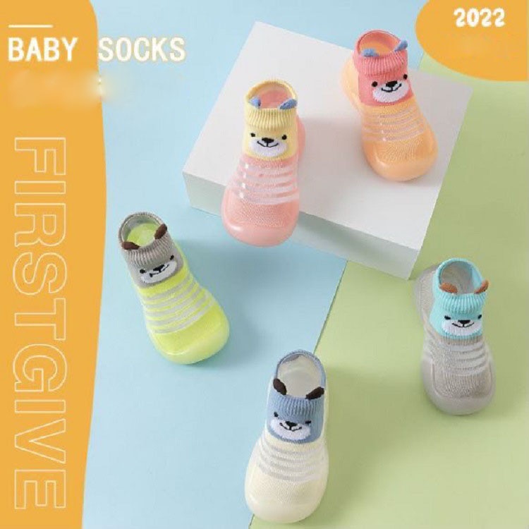 New Mesh Breathable Baby Socks Shoes Summer Boys and Girls Toddlers Ice Silk Antiskid Children's Floor Socks Shoes