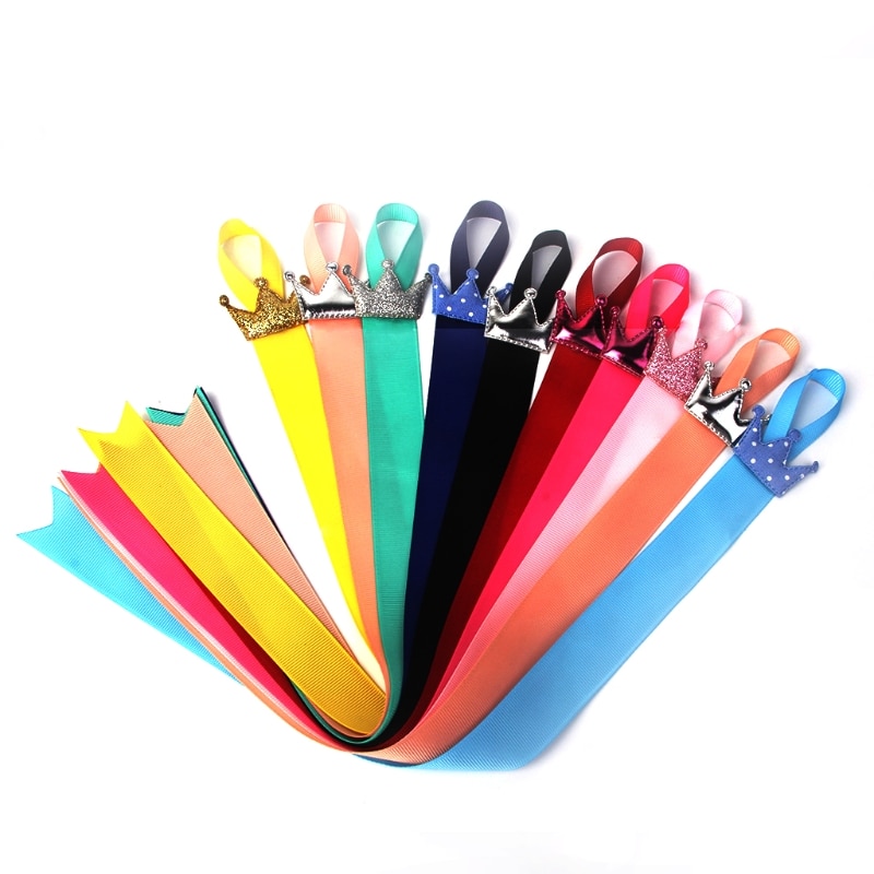10pcs Random Color Hair Bow Holder Children Hairpin Cotton Rope Storage Belt