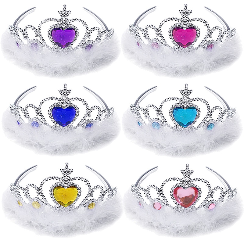 1PC Feather Crown Princess Feather Hair Ornament cosplay Feather Headband Girl Festival Headwear