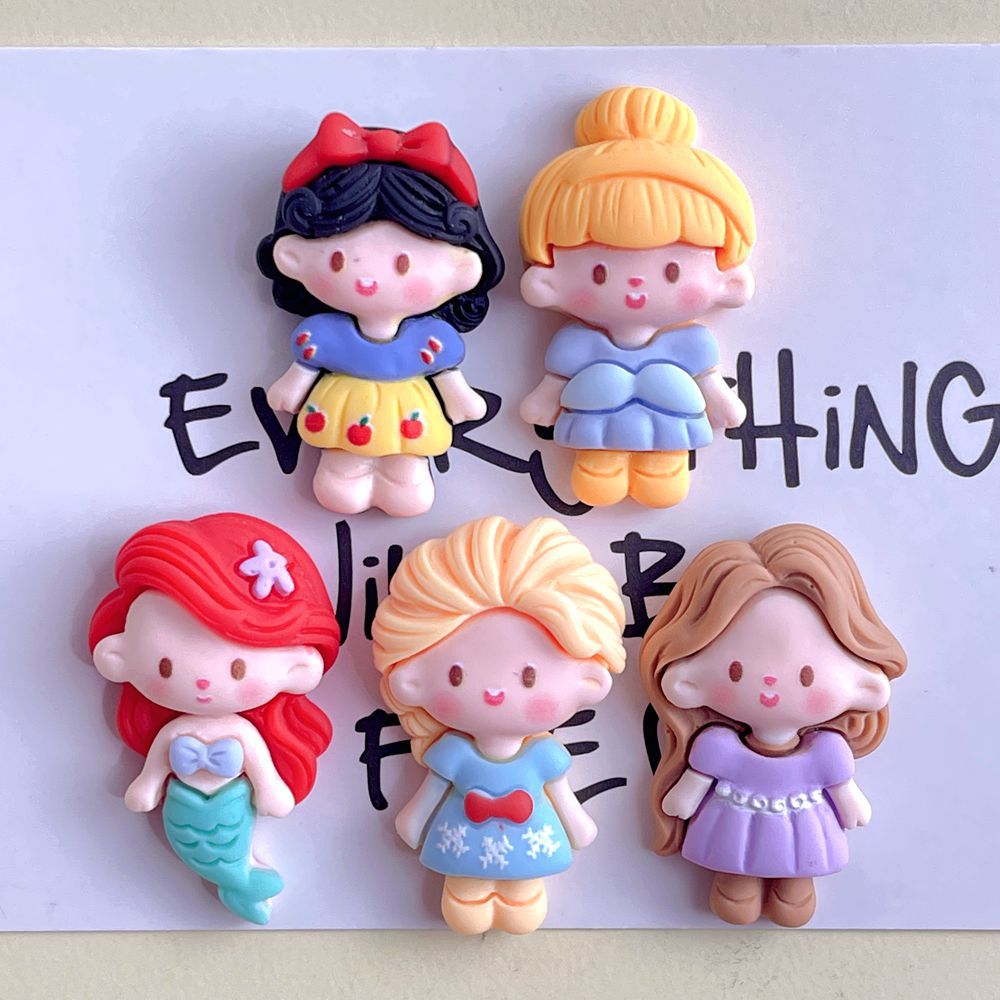 10 Pcs New Lovely Mini Kawaii Cartoon Princess Series Resin Scrapbook Diy Jewellery Hairpin Accessories Decorate Craft