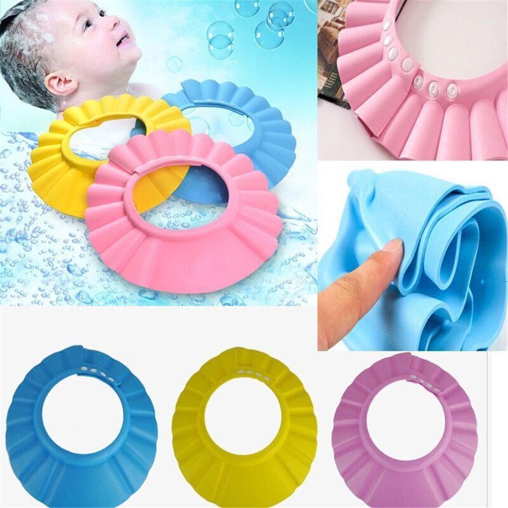 Boys Girls Ear Protection Portable Adjustable Eye Protection Shampoo Hat Bath Visor Wash Hair Shield Baby Shower Caps