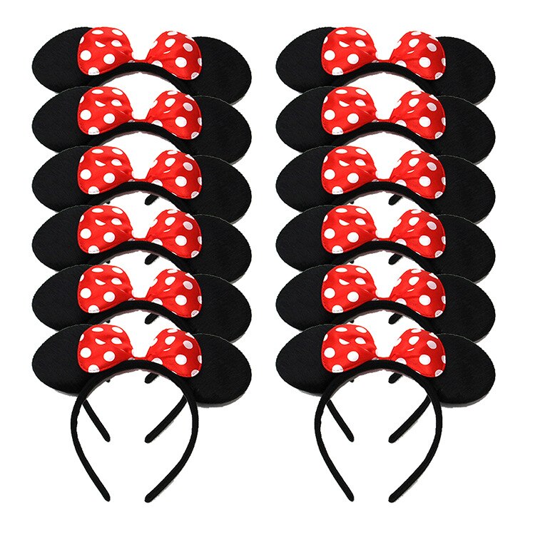 Girls Sweet Love Hair Bow Headband Sequin Mouse Ears Hairband For Girls DIY Party Hair Accessories Gift