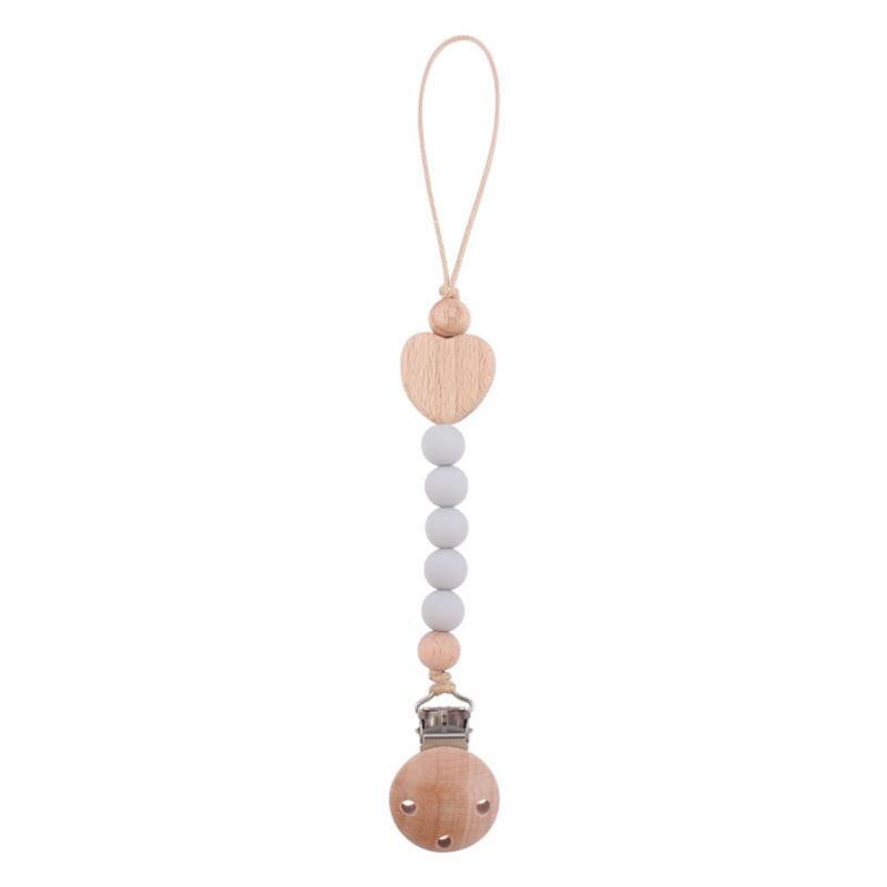Cute Pacifier Chain Beech Clip Pacifier Rope Nipple Chain Pacifier Clips Chains Anti-drop Pacifier Clip Soothing Silicone