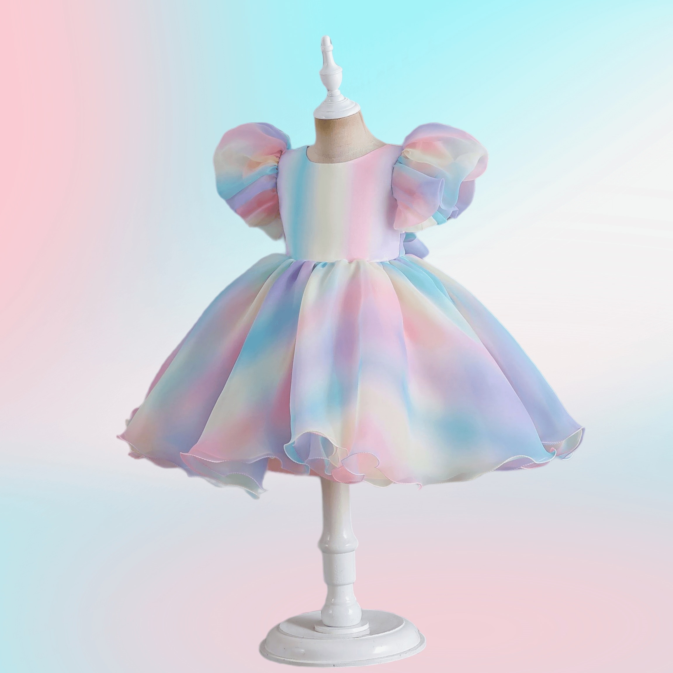 Princess Dress Girl Elegant Puffy Party Dresses For Lush Baby Children's Clothes Colourful Evening Flower Girl Dress For We