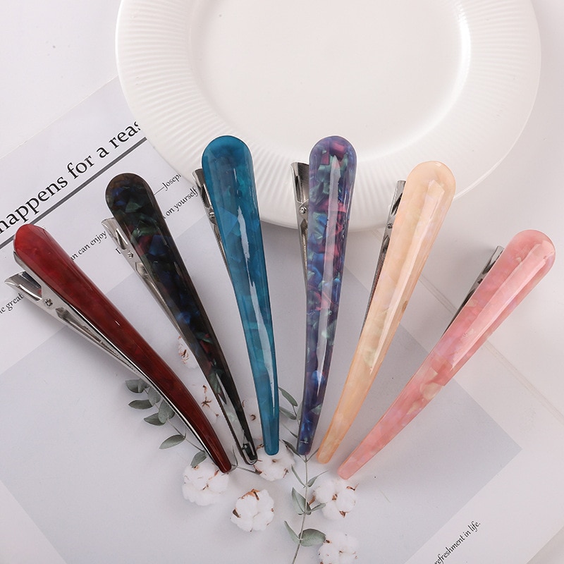 Female hair accessories acetic acid horn clip large back head plate hair acrylic hair clip with pattern temperament plate hair
