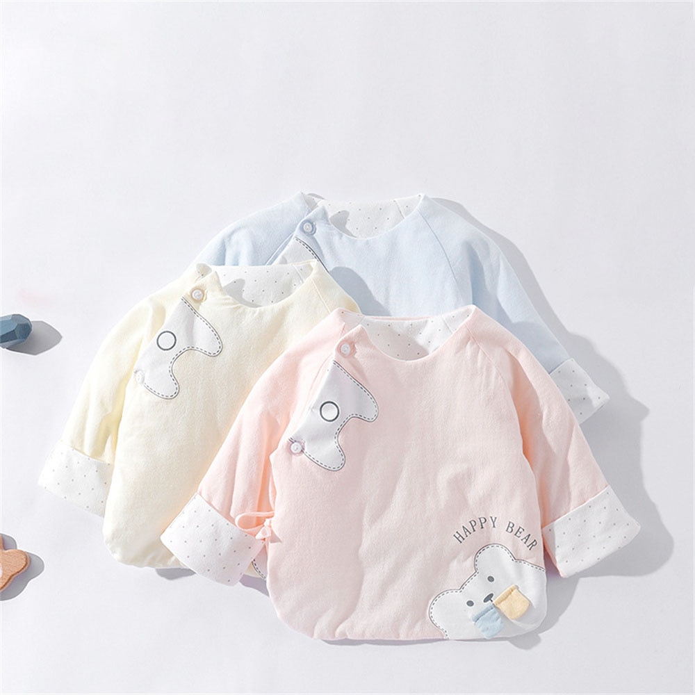 2022 Half back infant jacket winter newborn Baby clothes autumn and winter baby newborn tops warm winter clothes