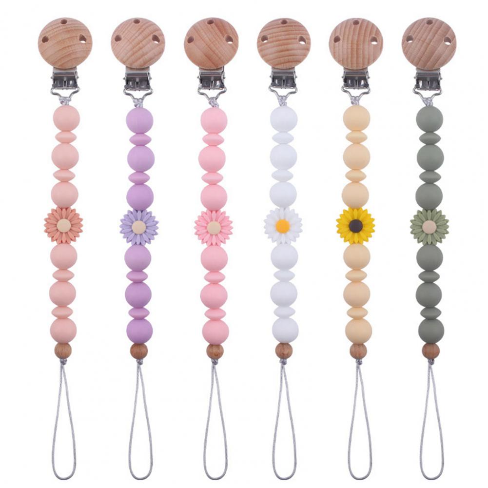 Practical Pacifier Chain Silicone Infant Pacifier Clip Smooth Baby Pacifier Chain Holder Anti-falling