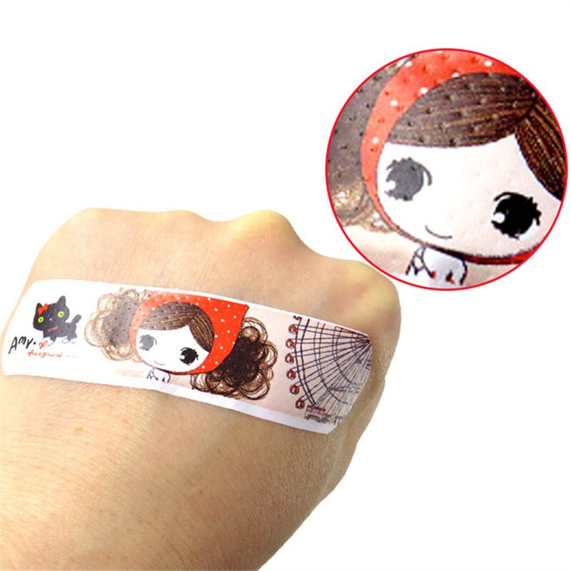 100pcs/set Cartoon Band Aid Medical Strips Kawaii Waterproof Wound Plasters for Kids Children Skin Patch Adhesive Bandages
