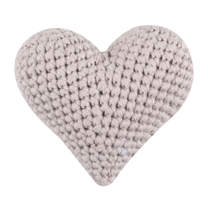 Cute Hearted-shaped Crochet Knitting Beads for Pacifier Chain Baby Photograph