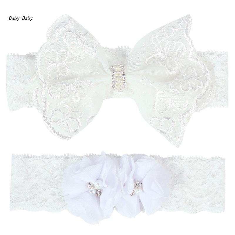 Q81A Hairbands Hair Bows Elastics Hair Accessories for Baby Girls Newborn Infant