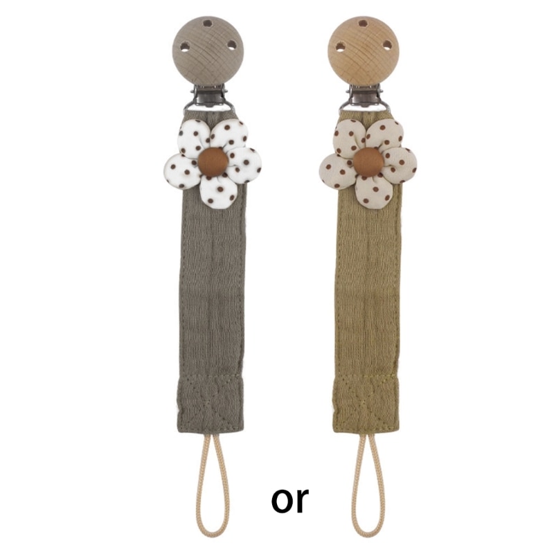 Dummy Clips for Baby Wooden Baby Dummy Clip Soother Pacifier Chain Holder Clip P31B