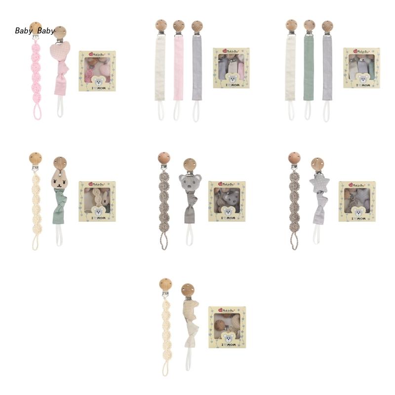Q81A Soother Pacifier Chain Holder Clips BPA Free Baby Dummy Chain for Teether Toy
