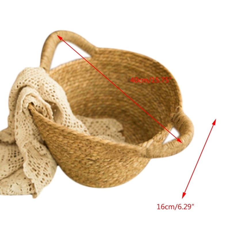 Newborn Photography Props Basket for Professional Photos Infant Posing Props Exquisite Photo Baskets Background 40JC