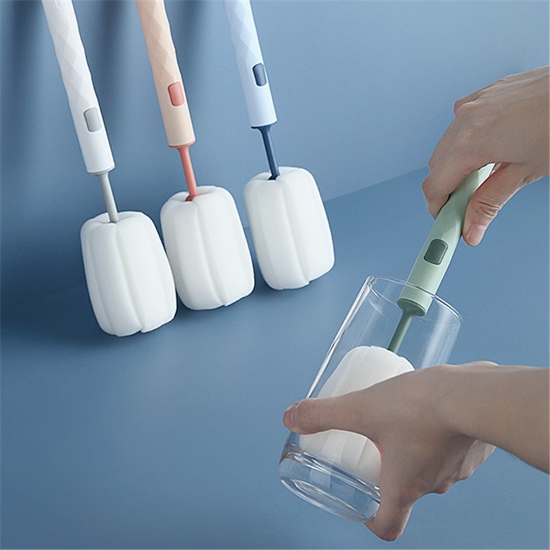 Removable Sponge Baby Cup Bottle Brush Kitchen Cleaning Tool Glass Cup Scrubber Bottle Cleaning Cleaning Brush