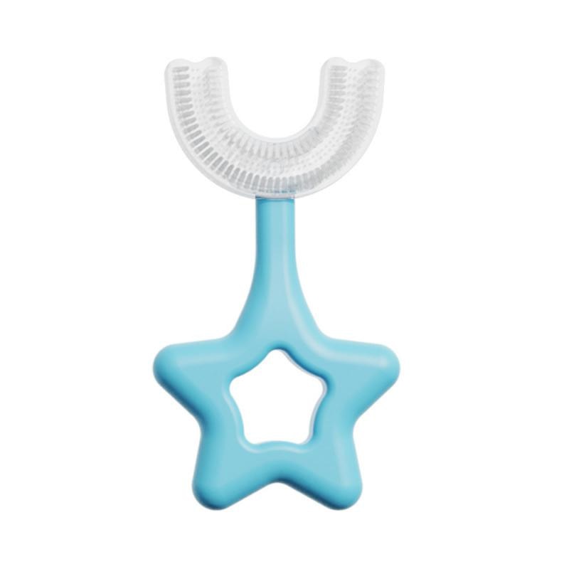 New Manual Children's U-shaped Toothbrush Silicone Toothbrush Baby Mouth Containing Oral Cleaning Silicone U-shaped Toothbr