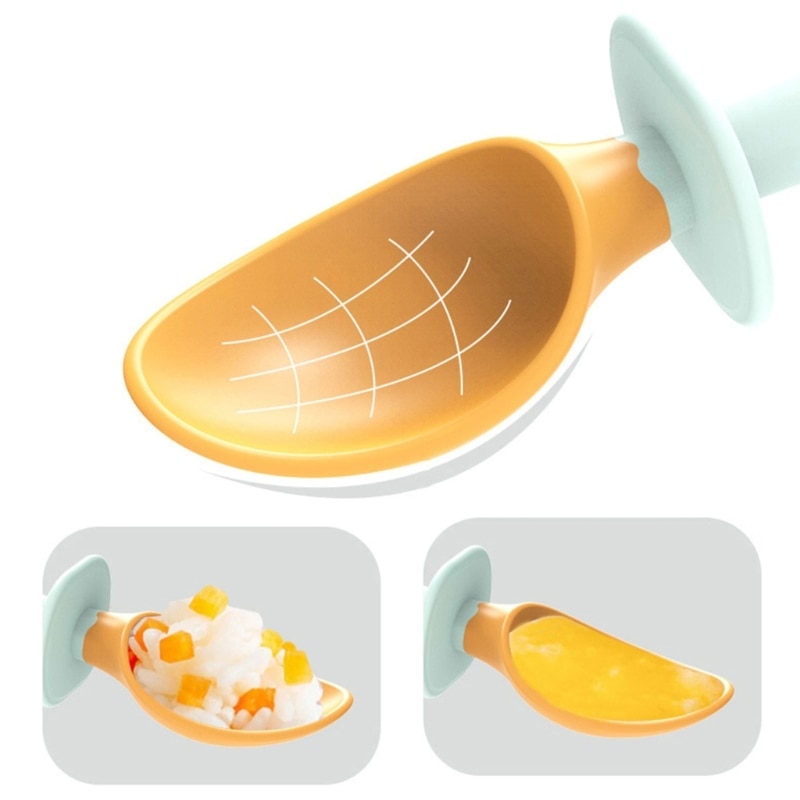 Silicone Tableware Utensils for Kid Baby Children Easy Grip Baby Weaning Supply