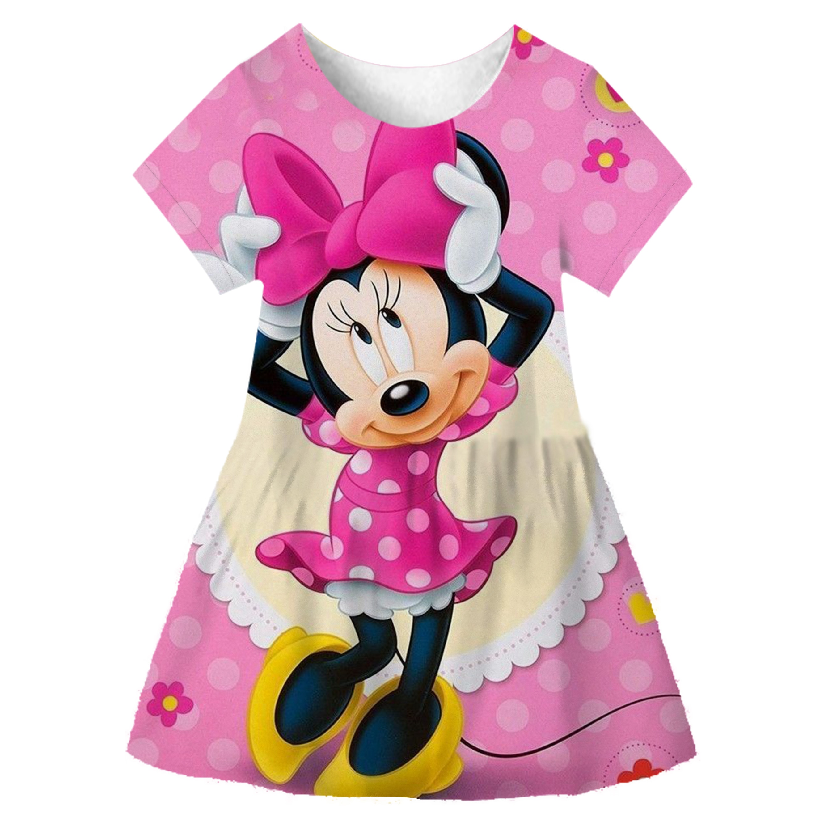 Baby Girls Minnie Mouse Dress for Toddler Clothing 1 2 3 4 5 6 7 Years Kid Cos Halloween Costume for Kids Christmas Party Dress