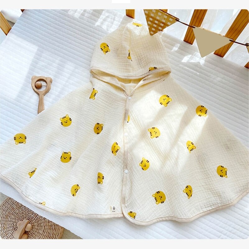 Soft- Cotton Baby Hooded Bath Towel 2 Layers Sleepwear for Baby Toddles Newborn