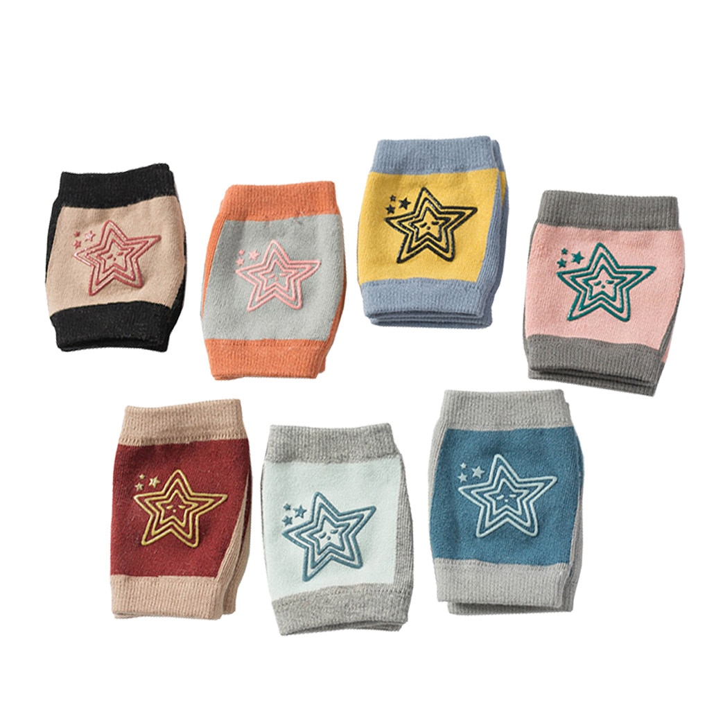 5 Pair Random Color Kids Crawling Elbow Toddlers Baby Girl Boy Knee Pads Protector Safety Mesh Kneepad Children Cushion