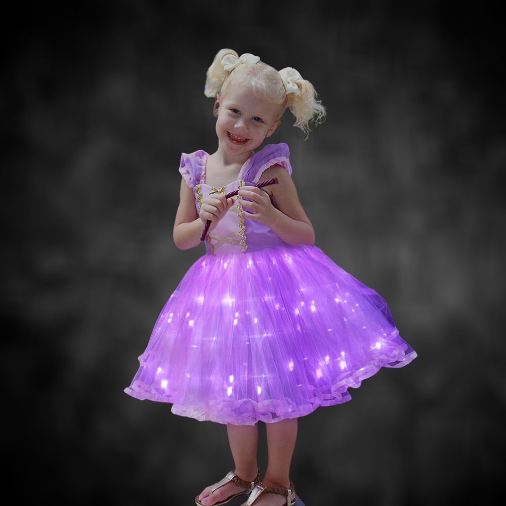 Baby Girls Ballet Tutu Sofia LED Dress Christmas Costume Kids Party Princess Ball Gown Birthday Party Carnival Children Clothing