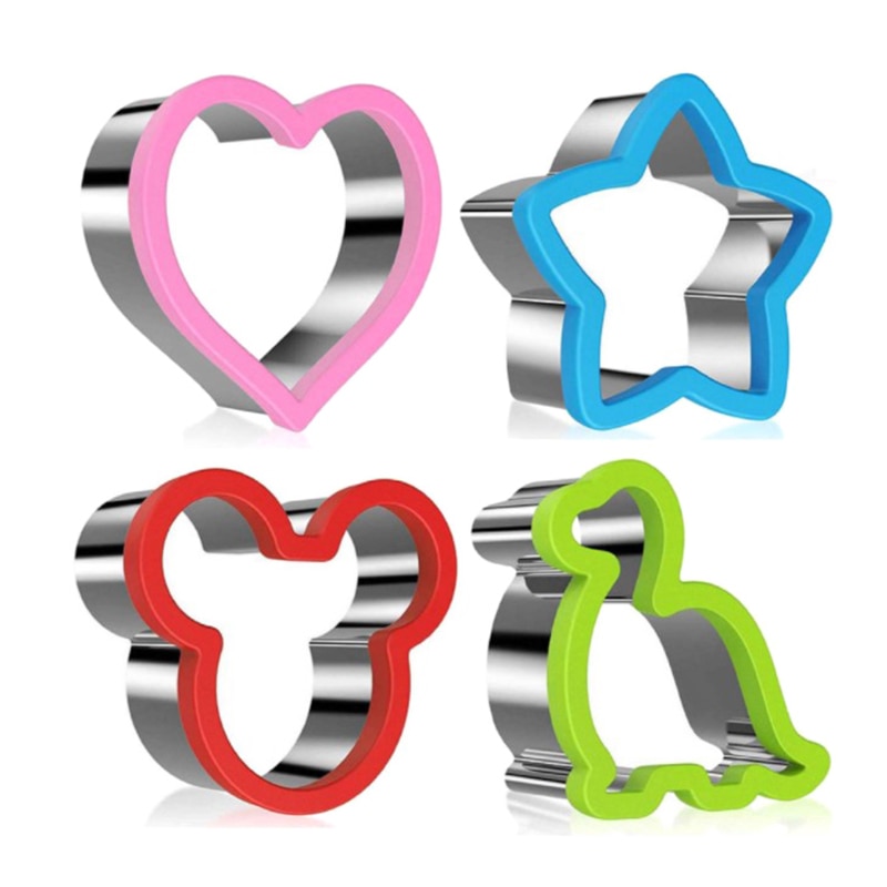 Sandwich Cutter Set for Kids Animal Dinosaur Stainless Steel Bread Mould Metal Forms Cookie Cutters Biscuit Mold Tools