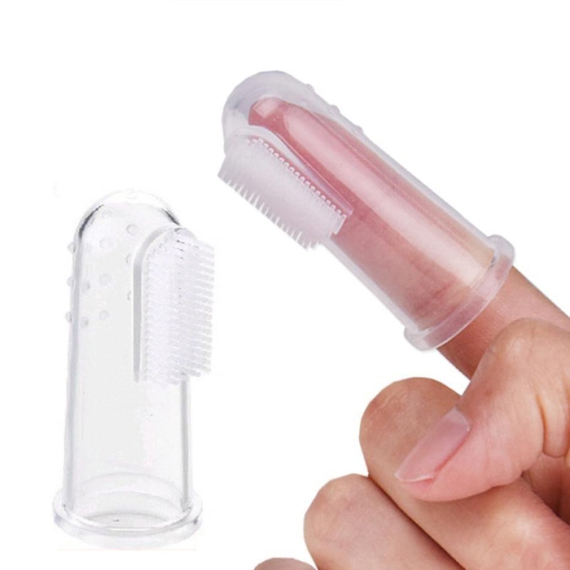 Finger Toothbrush Storage Box Set Baby Training Teether Baby Oral Cleaning Silicone Finger Brush Baby Finger Toothbrush With Box