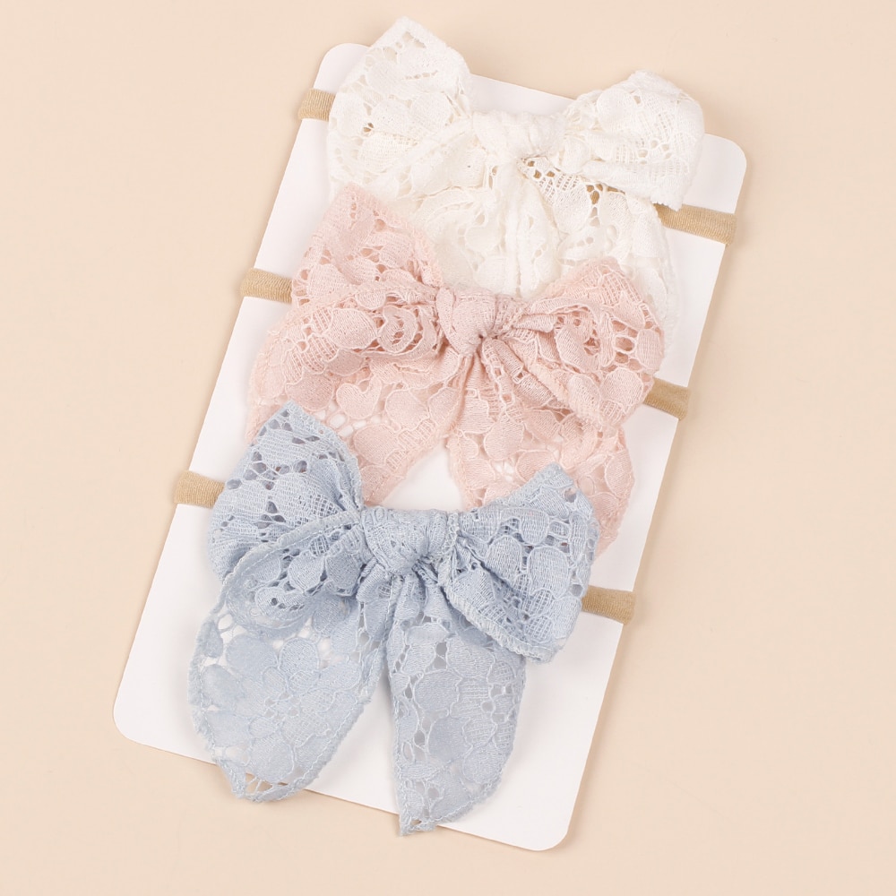 New Children's Hair Accessories Baby Bow Narrow Hairband Girl Retro Hollow Swallowtail Headband