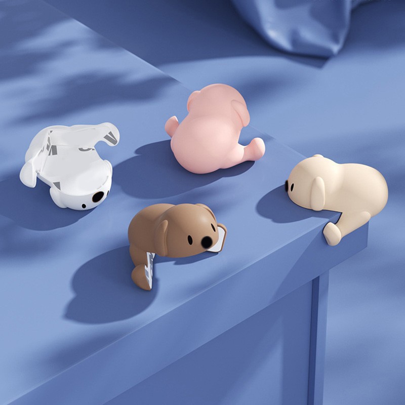 4/8pcs Baby Cartoon Safety Puppy Table Corner Protector Safe Soft Silicone Protection Edge Cover for Furniture for Kids Security