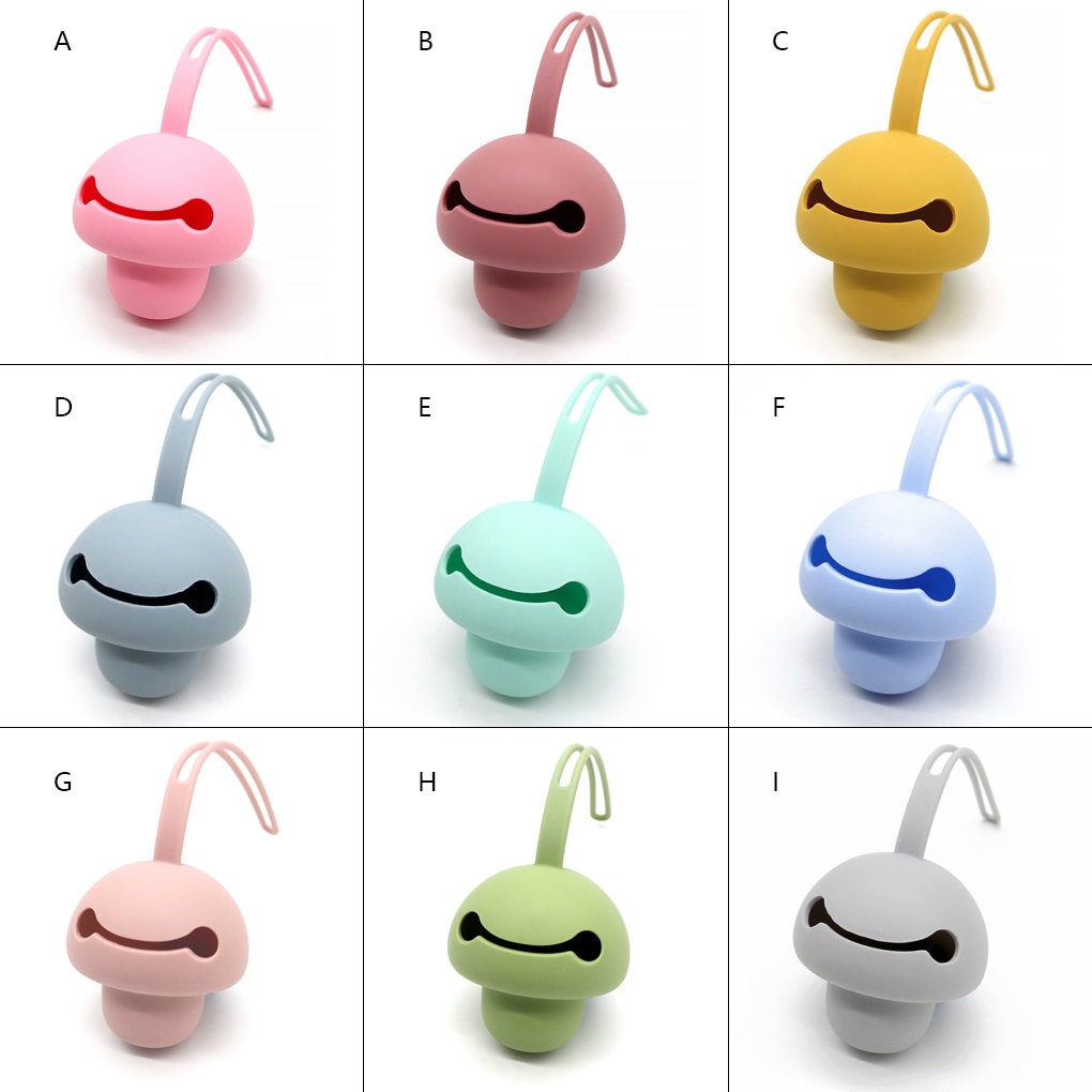 1 2 3 5 Silicone Pacifier Storage Holder Mini Portable Waterproof Dustproof Pouch Non-Stick Container Organizer Party Favors