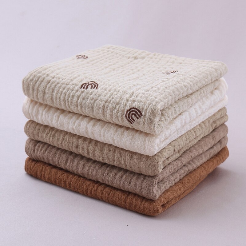 10Pcs Baby Saliva Towels Muslin Cloth Hand Face Wipes Bib Handkerchief Washcloth 40JC