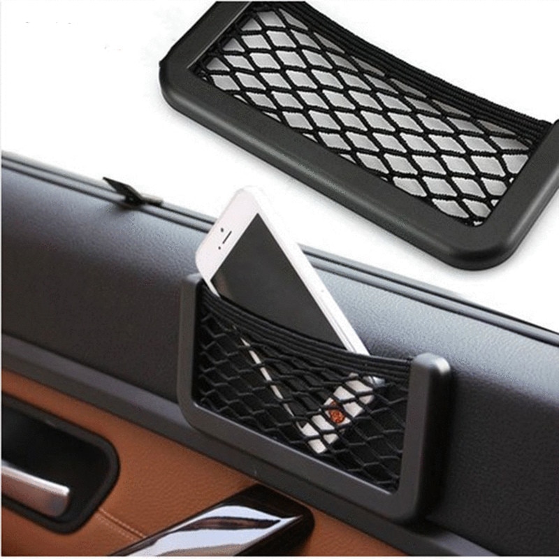 Car mesh bag Car Storage mesh bag Car seat Back Storage bag for wallet mobile phone holder pocket storage bag