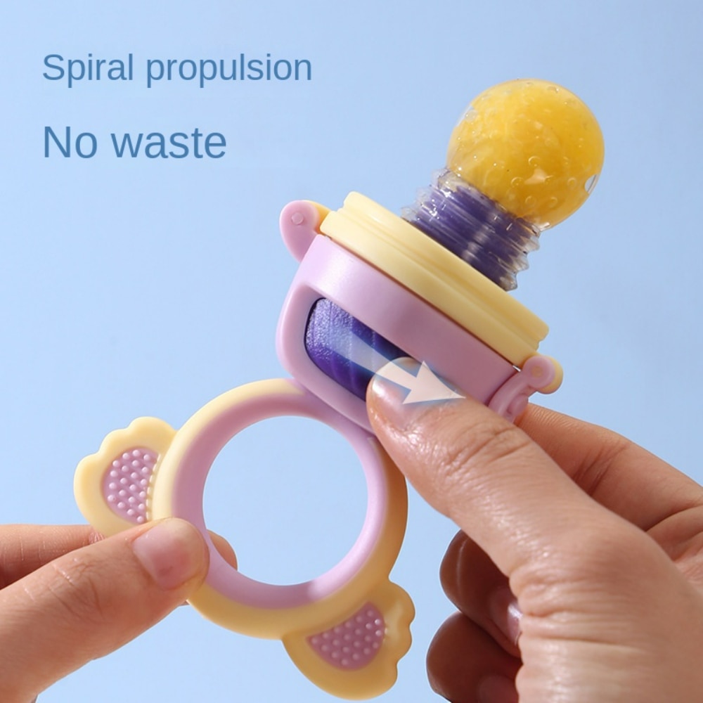 Children's Fruit and Vegetable Gnawing Music Push Type Auxiliary Food Device Fruit and Vegetable Auxiliary Food Artifact