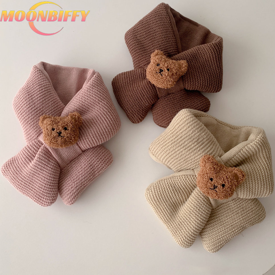 Autumn Winter Warm Kids Scarf Soft Wool Children's Knitted Newborn Bib Infant Toddler Neck Warm Fashion Baby Girl Boy Scarv