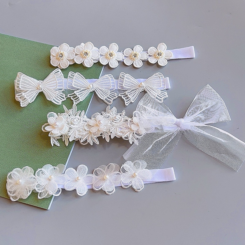 Cute Bows Flower Baby Headband Princess Baby Girls Hairbands Lace Floral Newborn Hair Bands Headwear Baby Hair Accessories