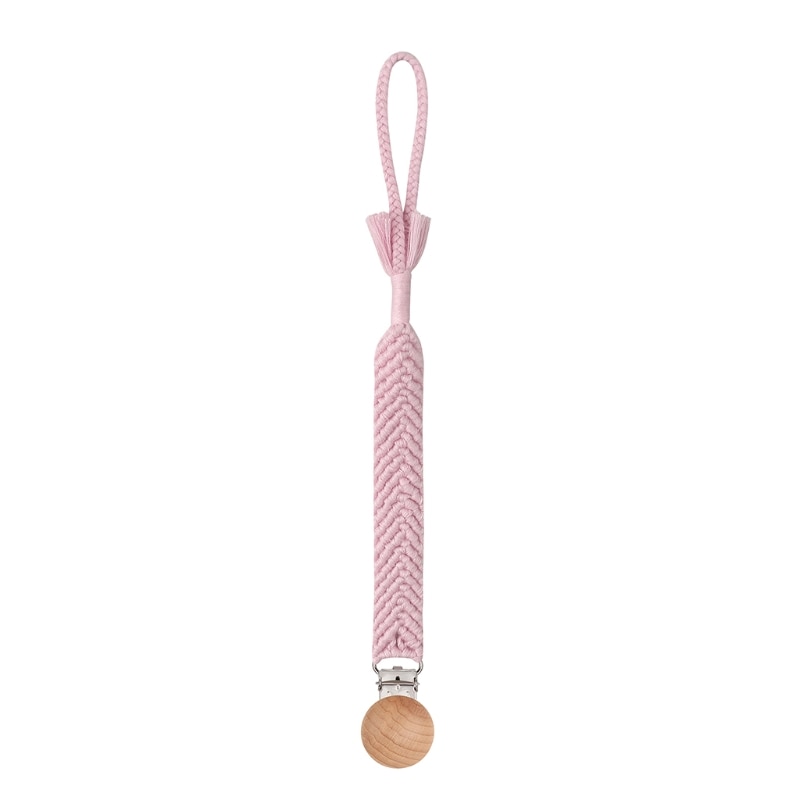 Baby Pacifier Chain Crochet Beads Wooden Clips Teether Tiny Rod Dummy Clips