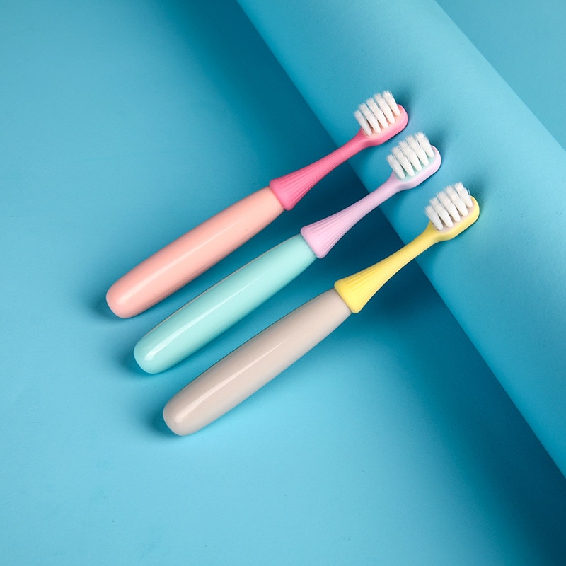 3pcs/set Kids Toothbrush Teether Soft Portable Eco-friendly Teeth Brush Milk Oral Cleaning Children Health Care Tools Utensils