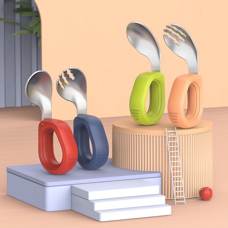 Baby Spoon Fork Learn To Eat Training 1-3 Years Old To Eat Baby Child Chopsticks Set Complementary Food Fork Plastic Tableware