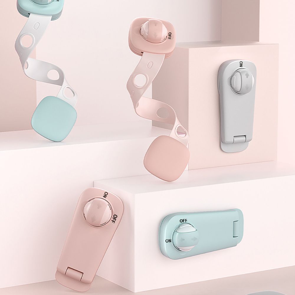 Anti Pinch Hand Wardrobe Door Buckle Refrigerator Toddler Kids Protection Baby Security Latch Rotary Switch Safety Lock