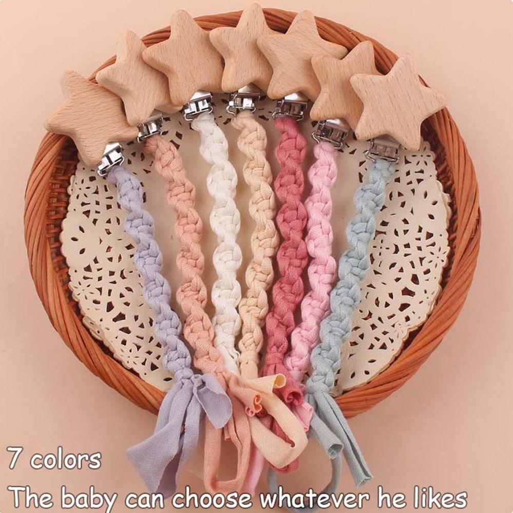 Nursing Supplies Pentagram Pendent Cotton Cloth Chain Pacifier Clips Chains Soother Holder Baby Pacifier Chain