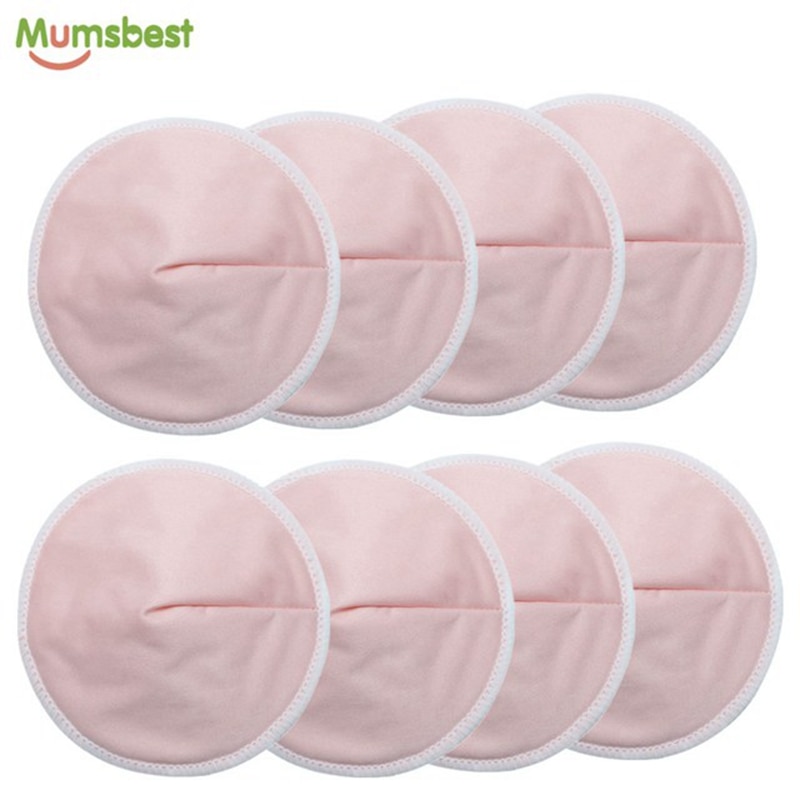 [6pcs] Mumsbest Reusable Breast Pad Breastfeeding Nipple Pad for Maternity Care Pad Baby Feeding Waterproof Anti-Overflow