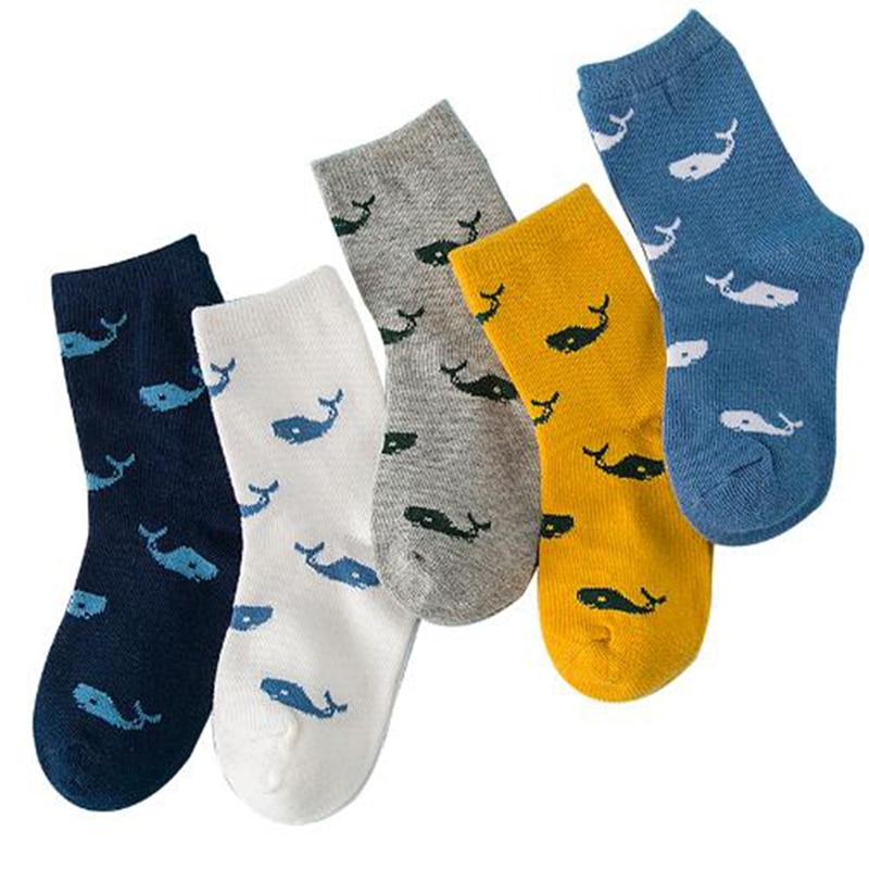 Kids Socks 5 Pairs/lot New 2021 Spring Autumn Baby Feet Wear For 1-10 Years Boys Gifts Cute Car Pattern Princess Socks For Girls