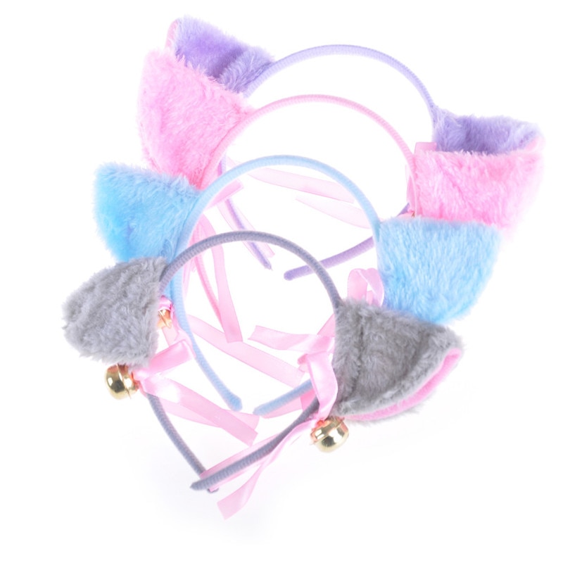 Fashion Cosplay Anime Costume Cat Fox Ears Bell Hair Clip Head Hoop Party Gift New Fashion Cosplay Anime Costume Cat Fox Ears