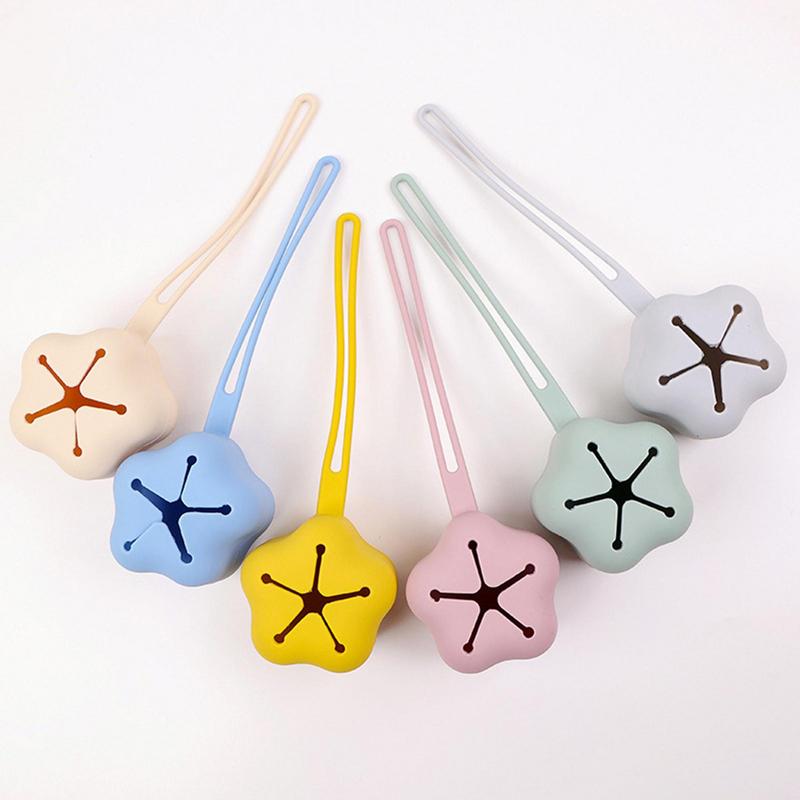 Food Safe Approve Silicone Nipple For Newborns Personalizeds Kids Pacifier Holder Portable Star Shape Nipple Case Attachment