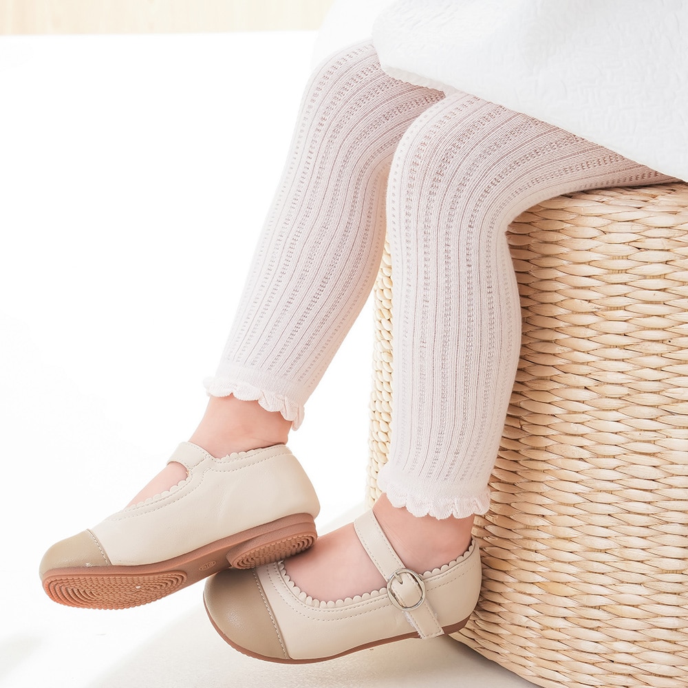 Children Summer Mesh Cotton Leggings Girl Kid White Pants Toddler Baby Colorful Bow Long Ribbed Tights Trousers 2023 Pantyhose