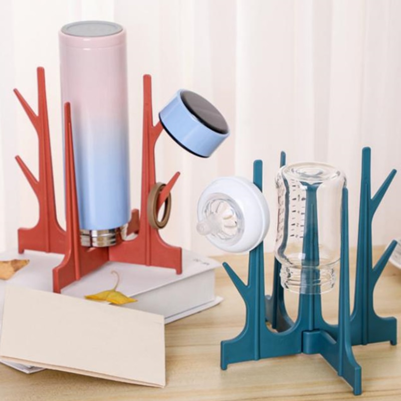 Bottle Drying Rack Baby Feeding Bottles Drain Rack Pacifier Cleaning Dryer Drainer Storage Creative Tree Branch Drying Rack
