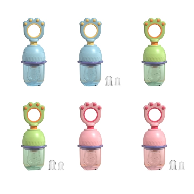 Baby Self-feeding Fruit Dispensing Feeder BPA Free Teething Relief Soft Utensil