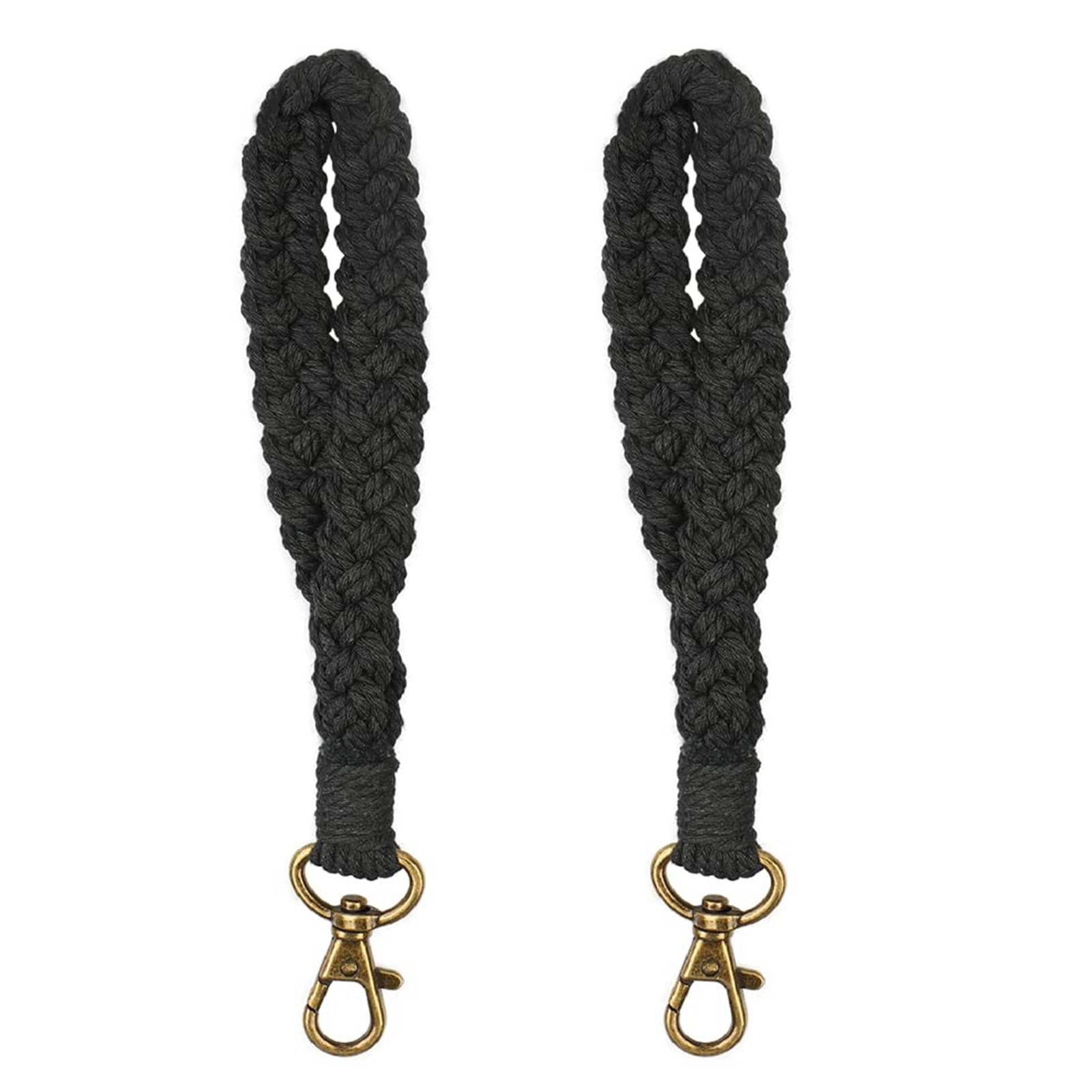 2pcs Non Slip Exquisite For Women Practical Key Chain Multifunctional Wrist Lanyard Knotted Safety Button Hand Woven Elephant
