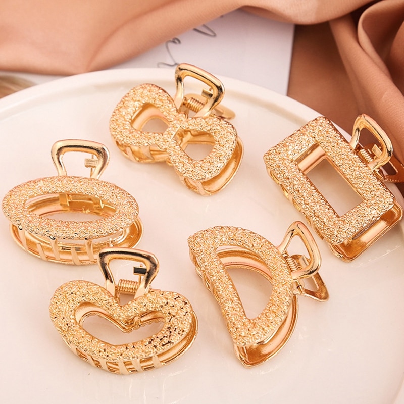 2022 Fashion Golden Hair Clip Back Headdress Accessories Elegant Iadies Hair Butterfly Metal Fixed Clips For Women