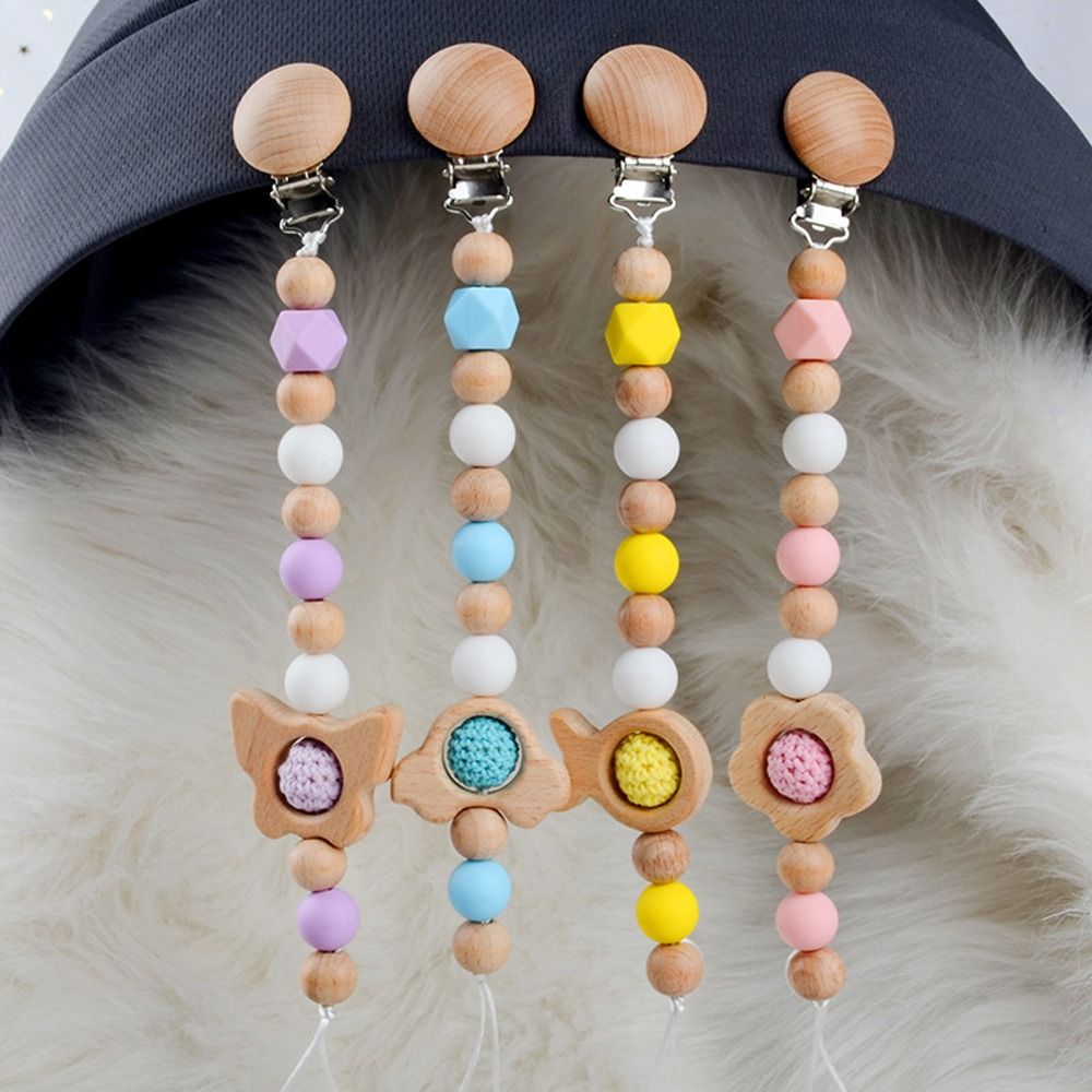 Beech Animal Anti-drop Chain Teether Pacifier Chain Baby Soother Pacifier Clip Pacifier Holder Chain Newborn Feeding Supplies